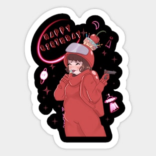 Among Us birthday Sticker